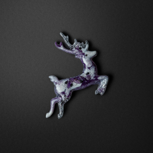 Christmas tree toy with amethyst "Deer" collection "Stories"